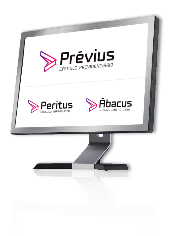 Monitor de computador com logotipo Previus
